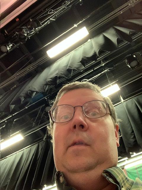 theater stage curtain spotlight
